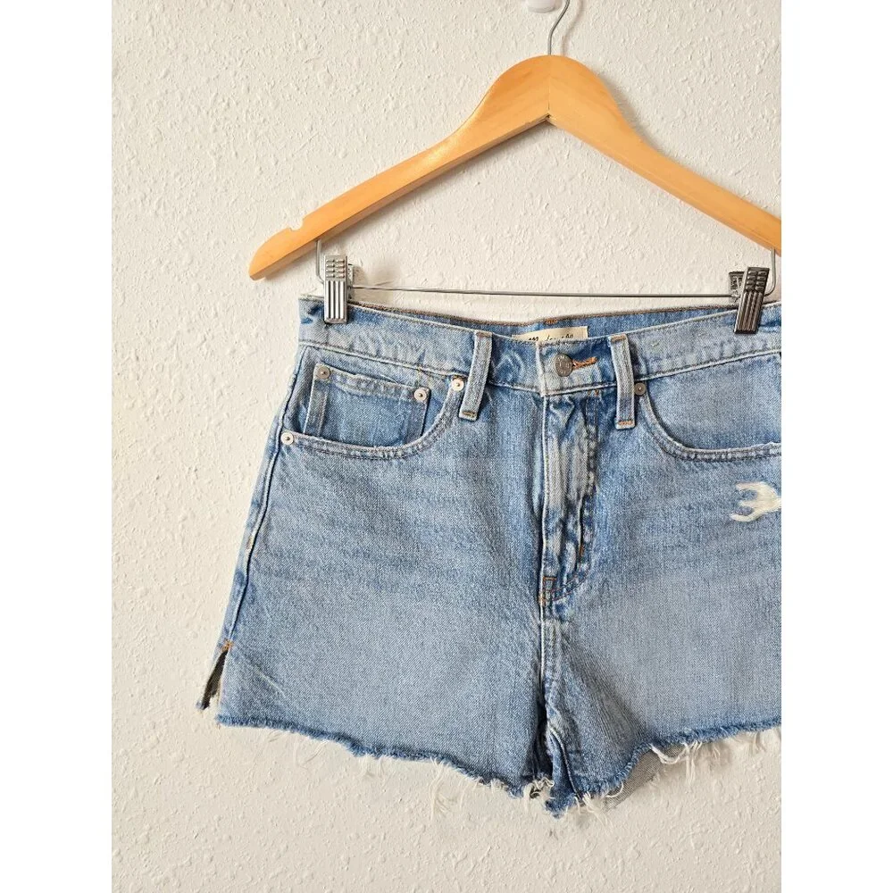 NEW Madewell High Rise Relaxed Denim Shorts 25 - Picture 4 of 10